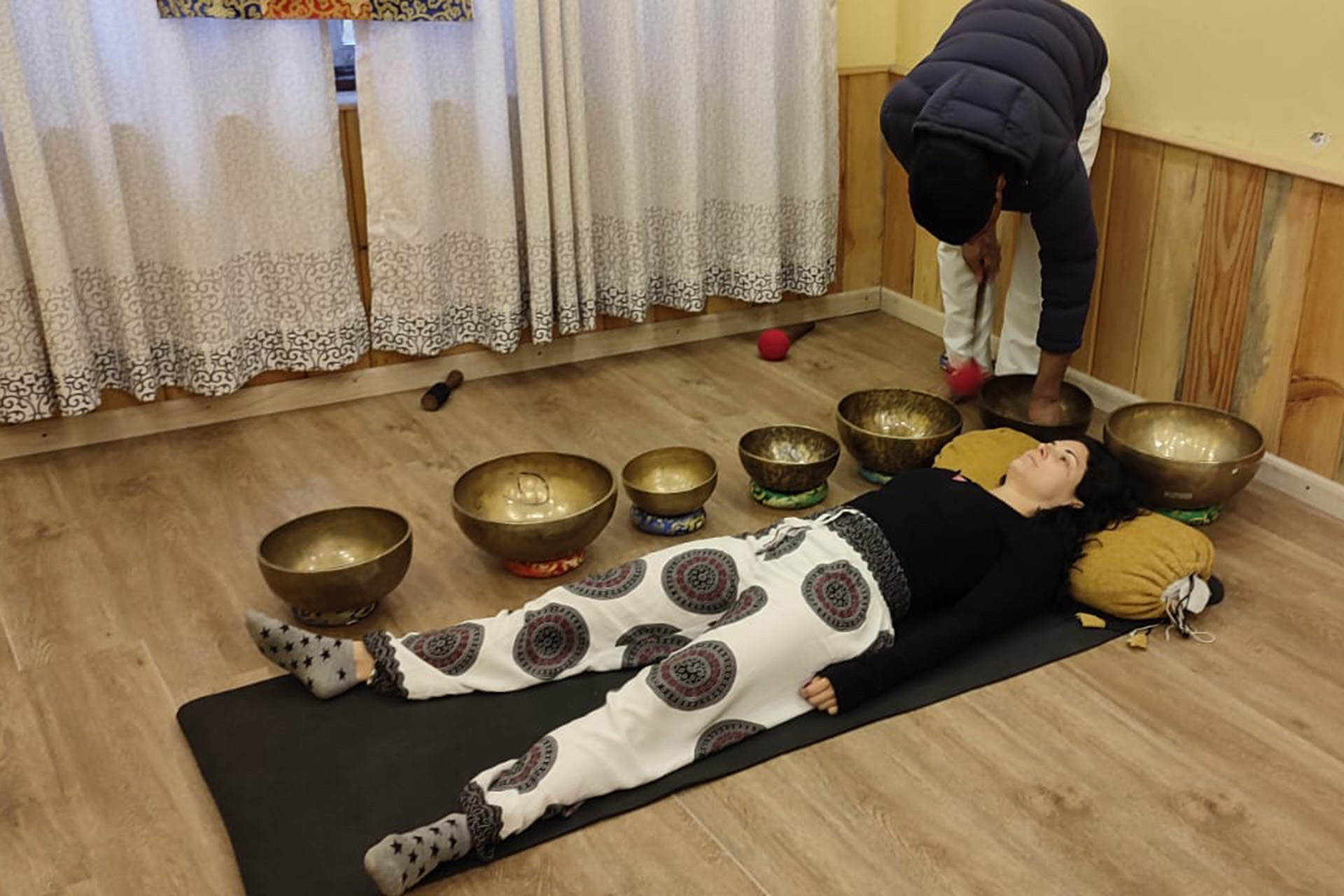 Ashtangi Nomad doing Sound Healing at Nepal Yoga Home